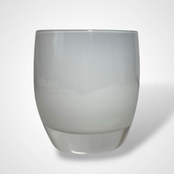 Glassybaby Cherish Votive Candle Holder White Hand Blown Glass Pre Triskelion - Picture 4 of 9